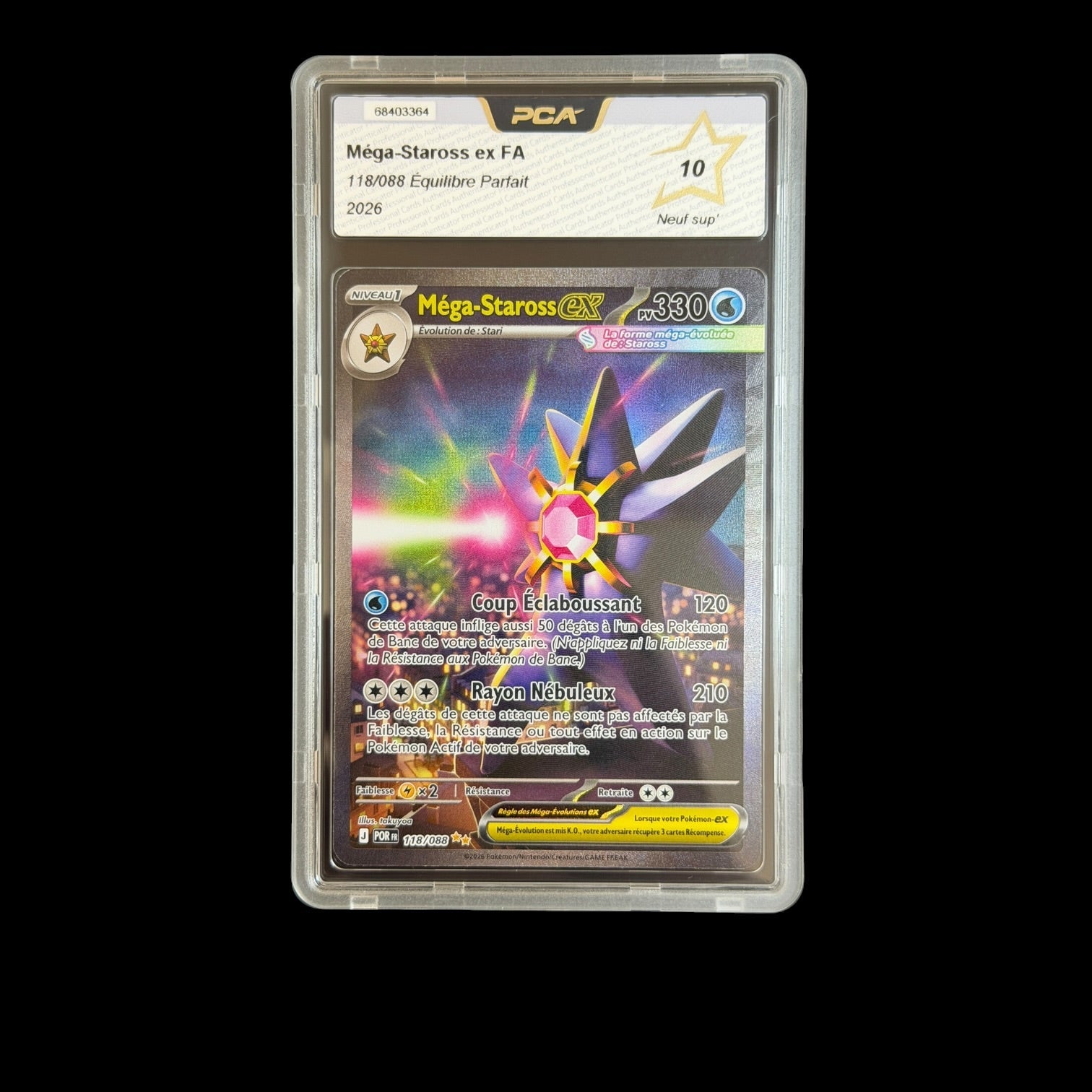 Méga-Staross ex FA 118/088 Équilibre Parfait PCA 10 - cert 68403364