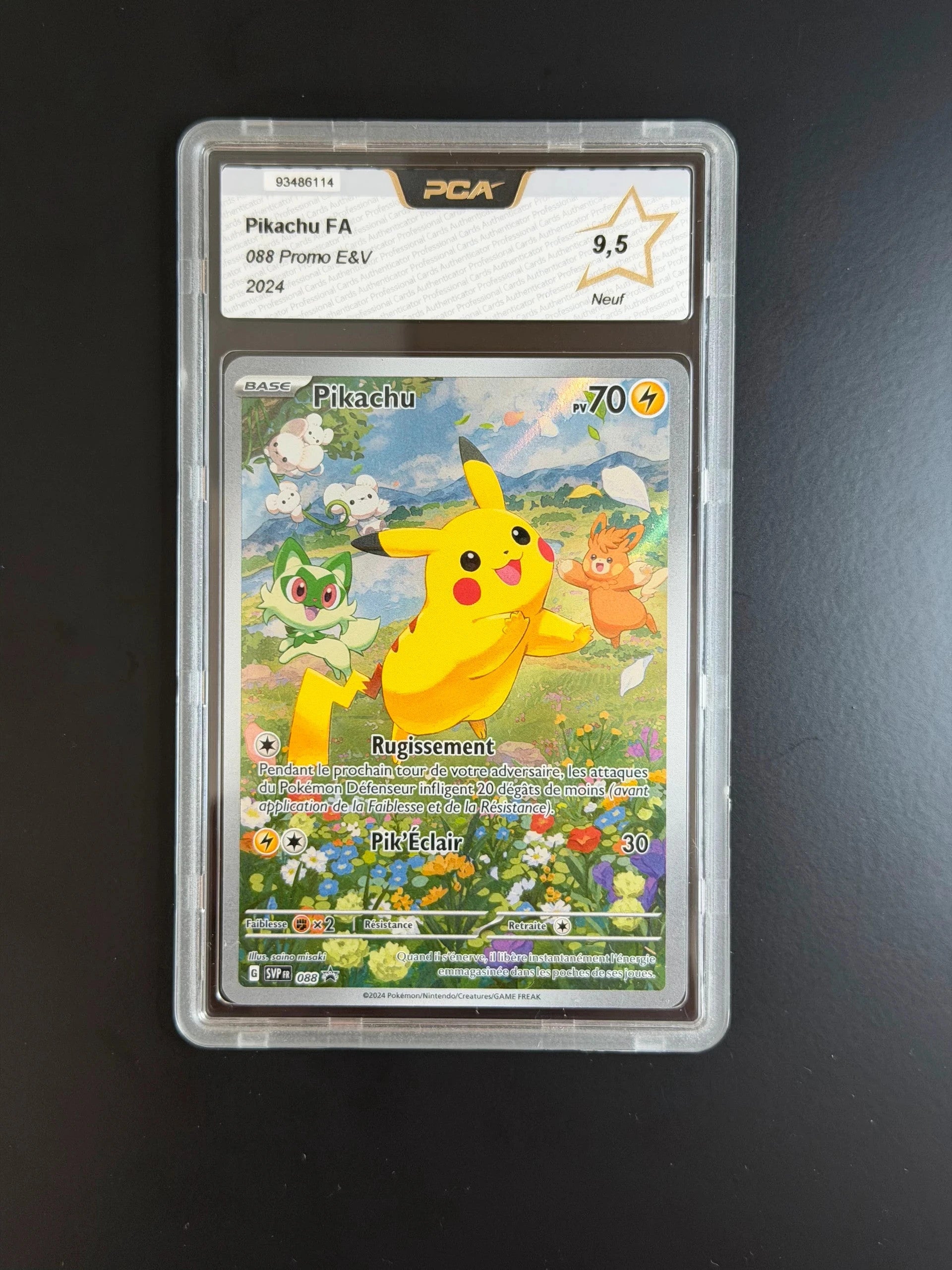 Pikachu FA 088 Promo E&V PCA 9.5