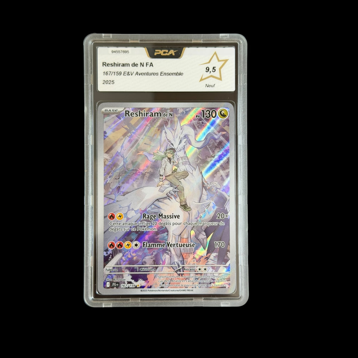 Reshiram de N FA — 167/159 — E&V Aventures Ensemble — PCA 9.5