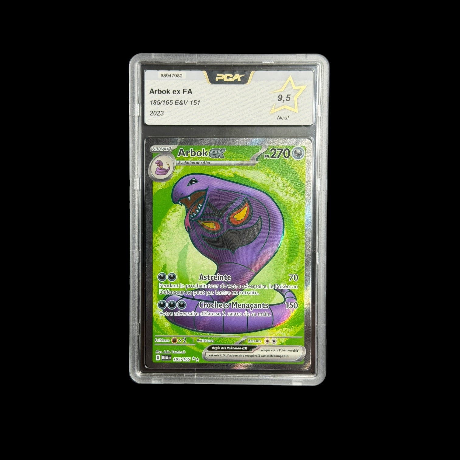 Arbok 185 , Grodoudou 187 , Grolem 189 , Lippoutou 191 , Mew 193 , Kangourex 190 et Feunard 186 PCA 9.5