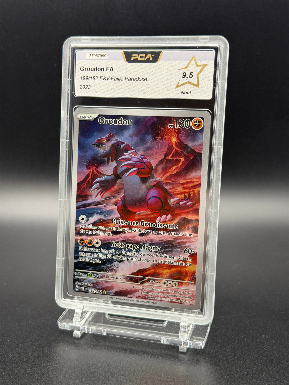 Groudon 199 PCA 9.5 , Dracaufeu SWSH261 PCA 9.5
