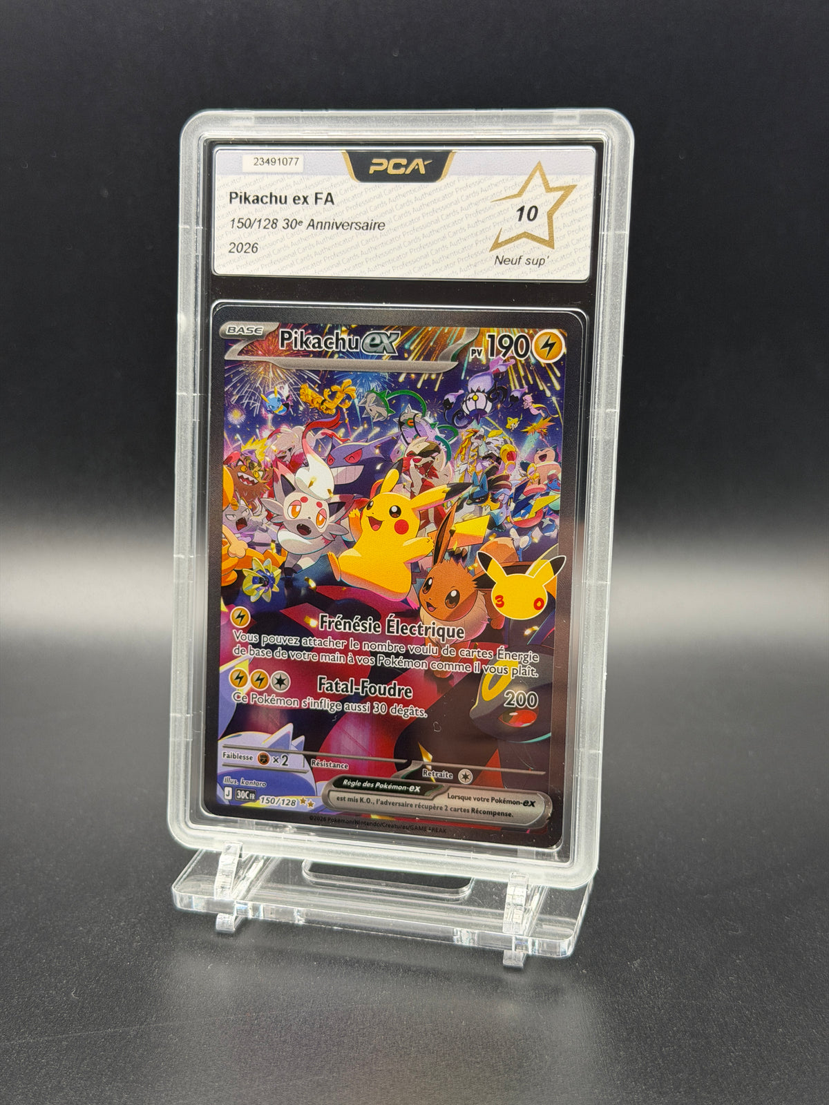Mewtwo 151 PCA 10 , Pikachu 149 PCA 10 , Pikachu 150 PCA 10 , Mew 152 PCA 10
