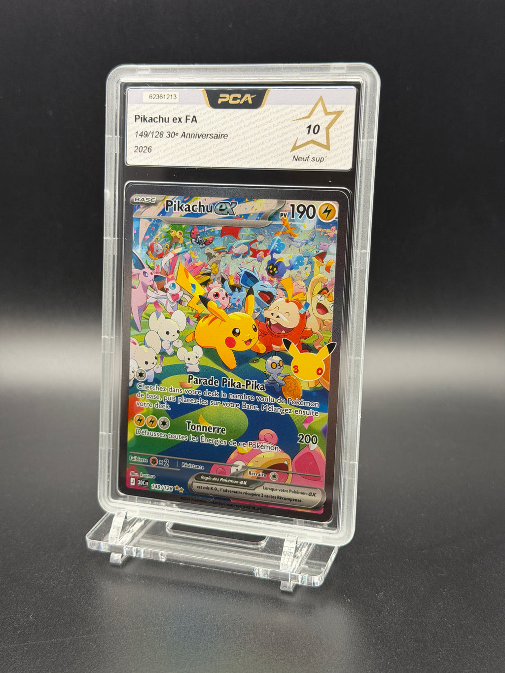 Mewtwo 151 PCA 10 , Pikachu 149 PCA 10 , Pikachu 150 PCA 10 , Mew 152 PCA 10