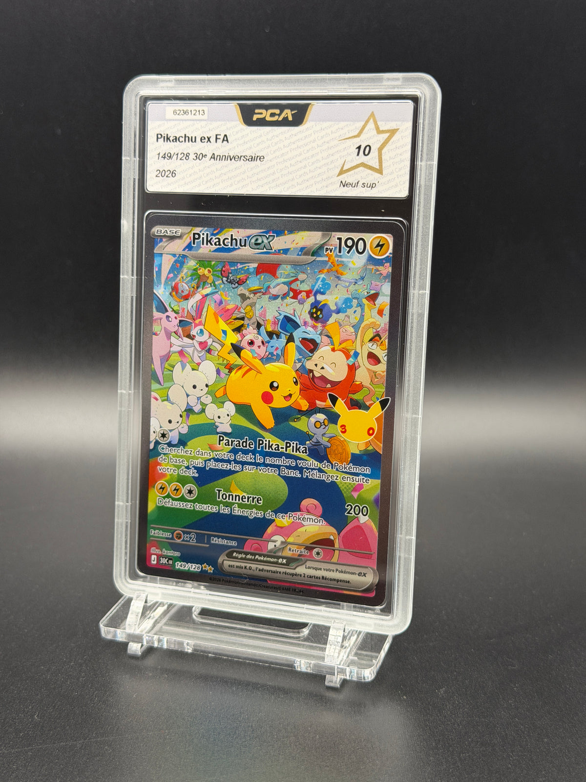 Mewtwo 151 PCA 10 , Pikachu 149 PCA 10 , Pikachu 150 PCA 10 , Mew 152 PCA 10