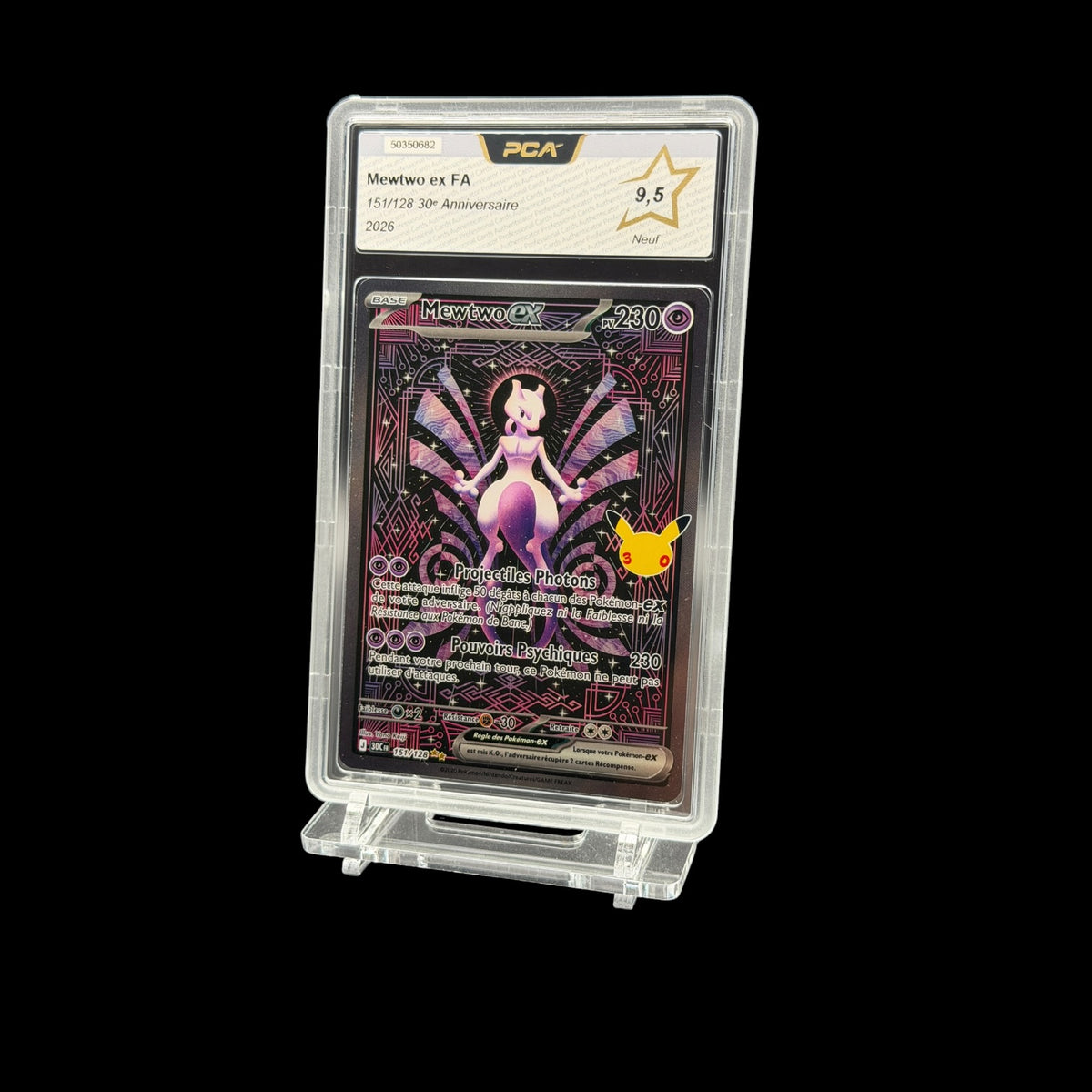Mewtwo ex FA — 151/128 — 30e Anniversaire — PCA 9.5