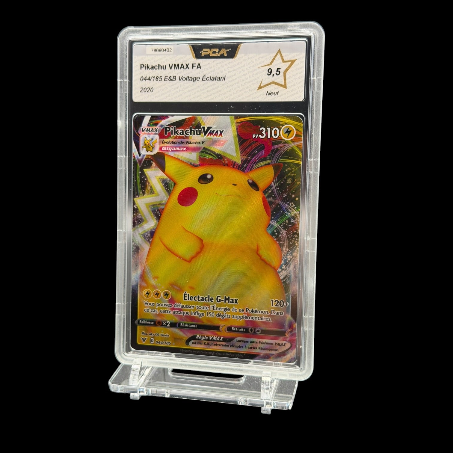 Pikachu VMAX FA — 044/185 — E&B Voltage Éclatant — PCA 9.5