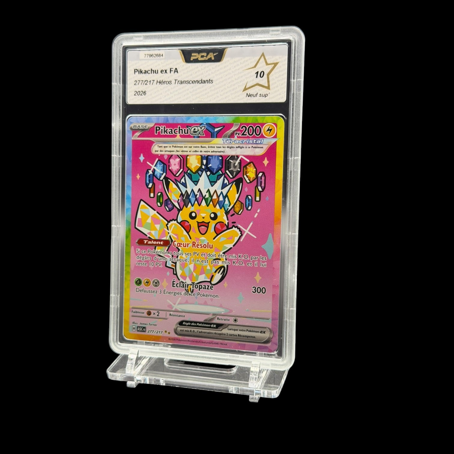 Pikachu ex FA — 277/217 — Héros Transcendants — PCA 10