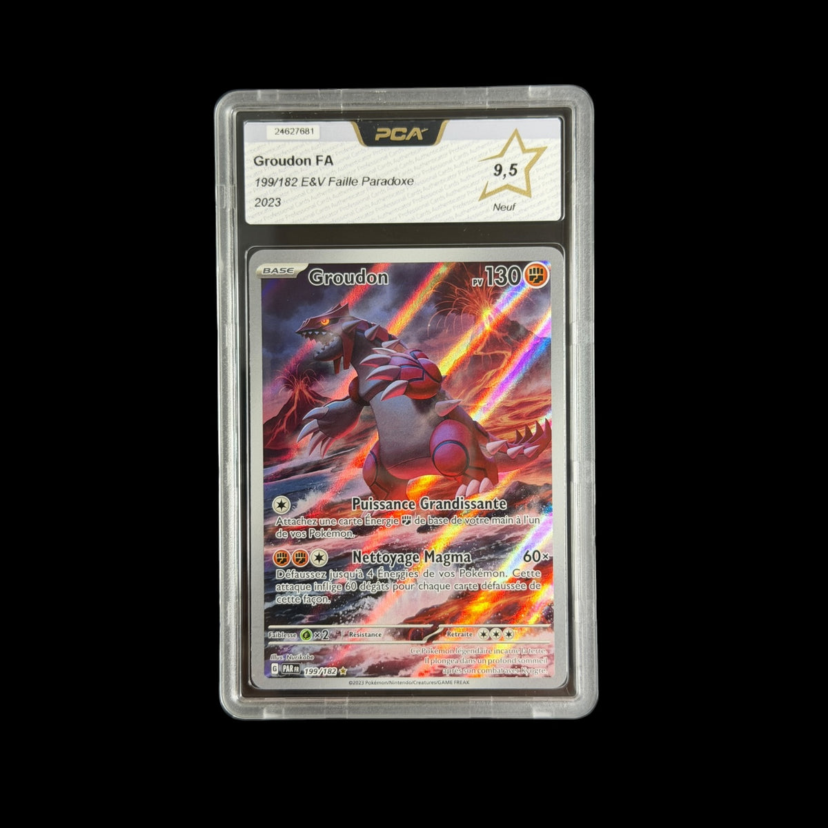 Groudon FA PCA 9.5 - 199/182 E&V Faille Paradoxe