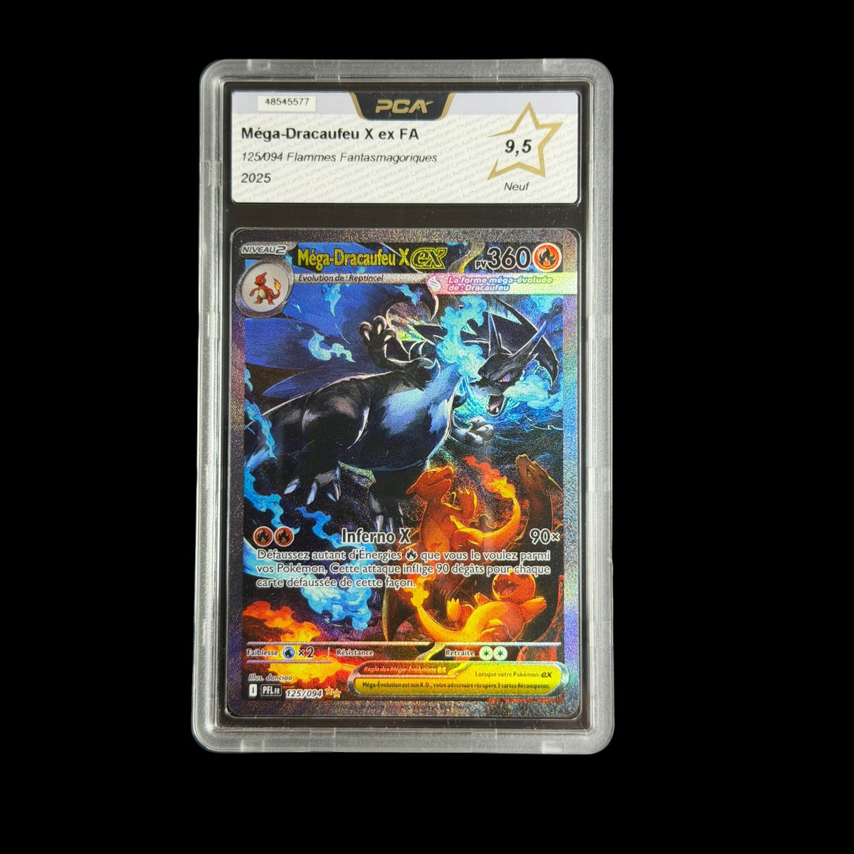 Méga-Dracaufeu X ex FA PCA 9.5 - 125/094 Flammes Fantasmagoriques