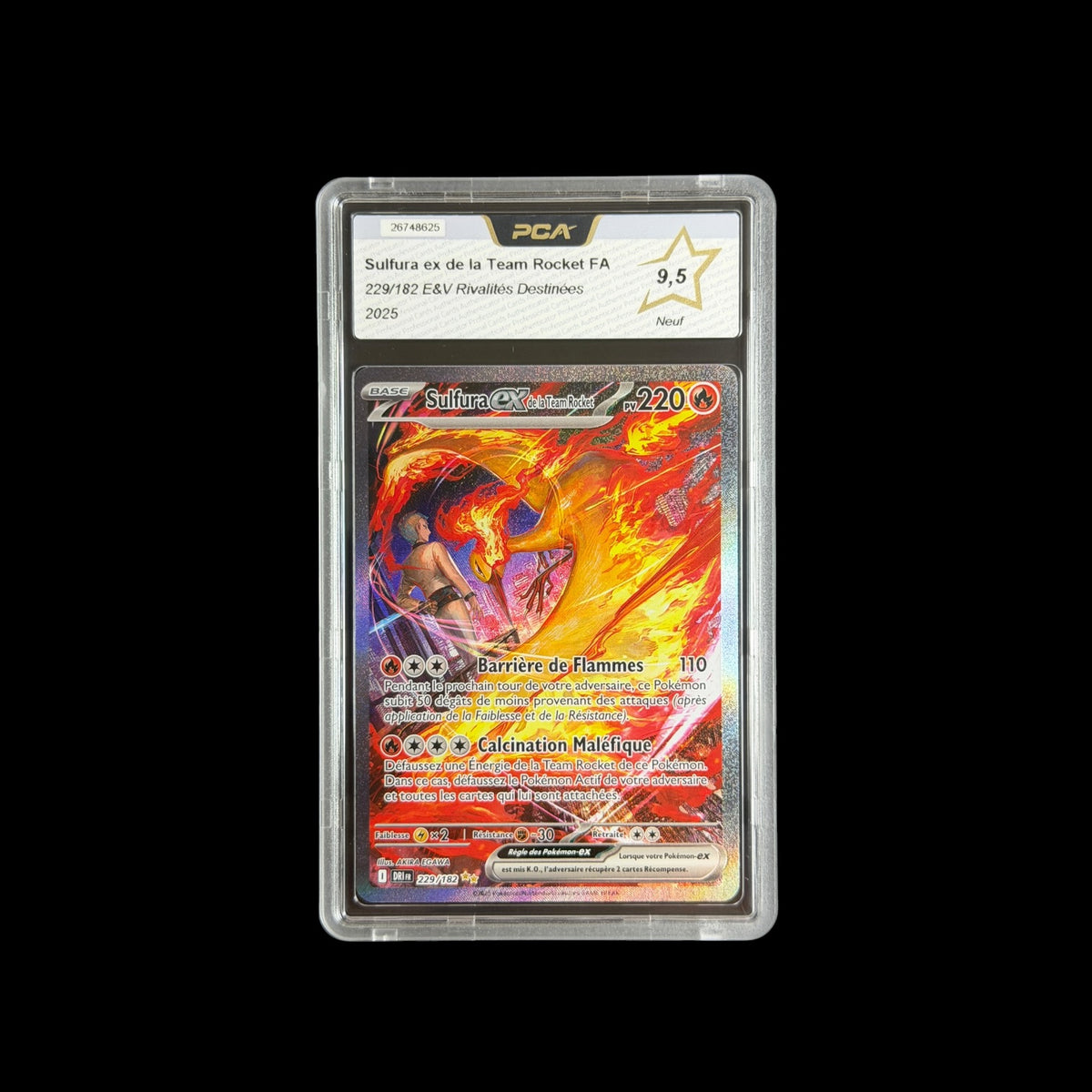 Sulfura ex de la Team Rocket FA PCA 9.5 - 229/182 E&V Rivalités Destinées