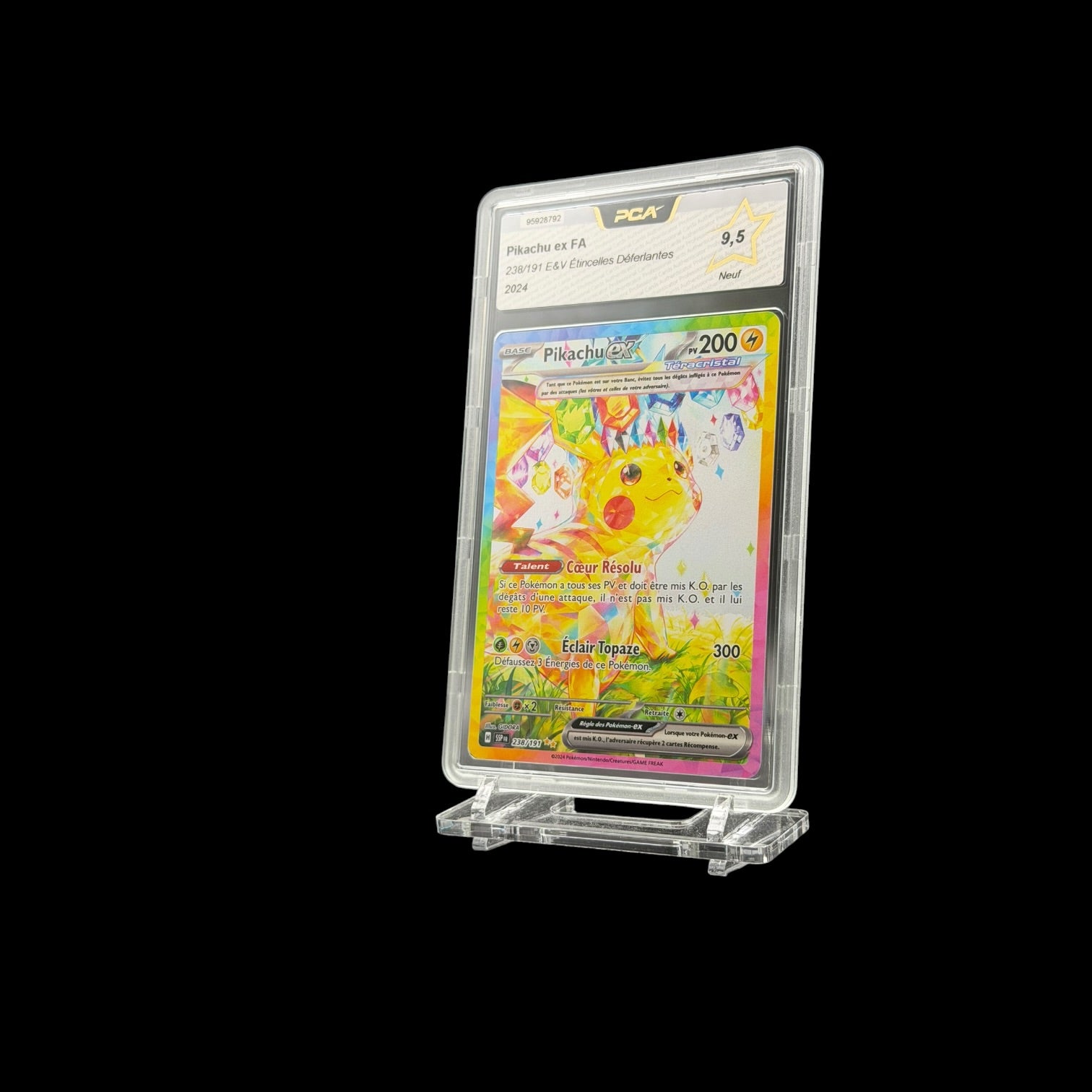 Pikachu ex FA (SSP 238) PCA 9.5 - Near Mint